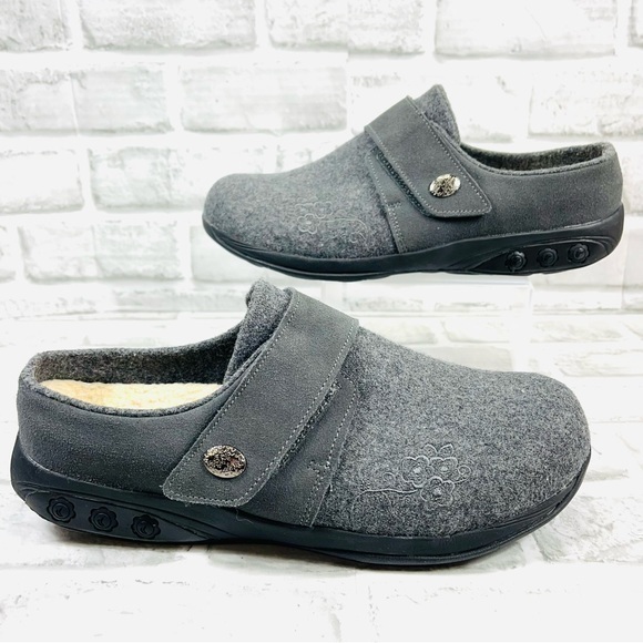 Therafit Willow Women's 40- 9.5/ 10 US Indoor/Outdoor Grey Wool Clog